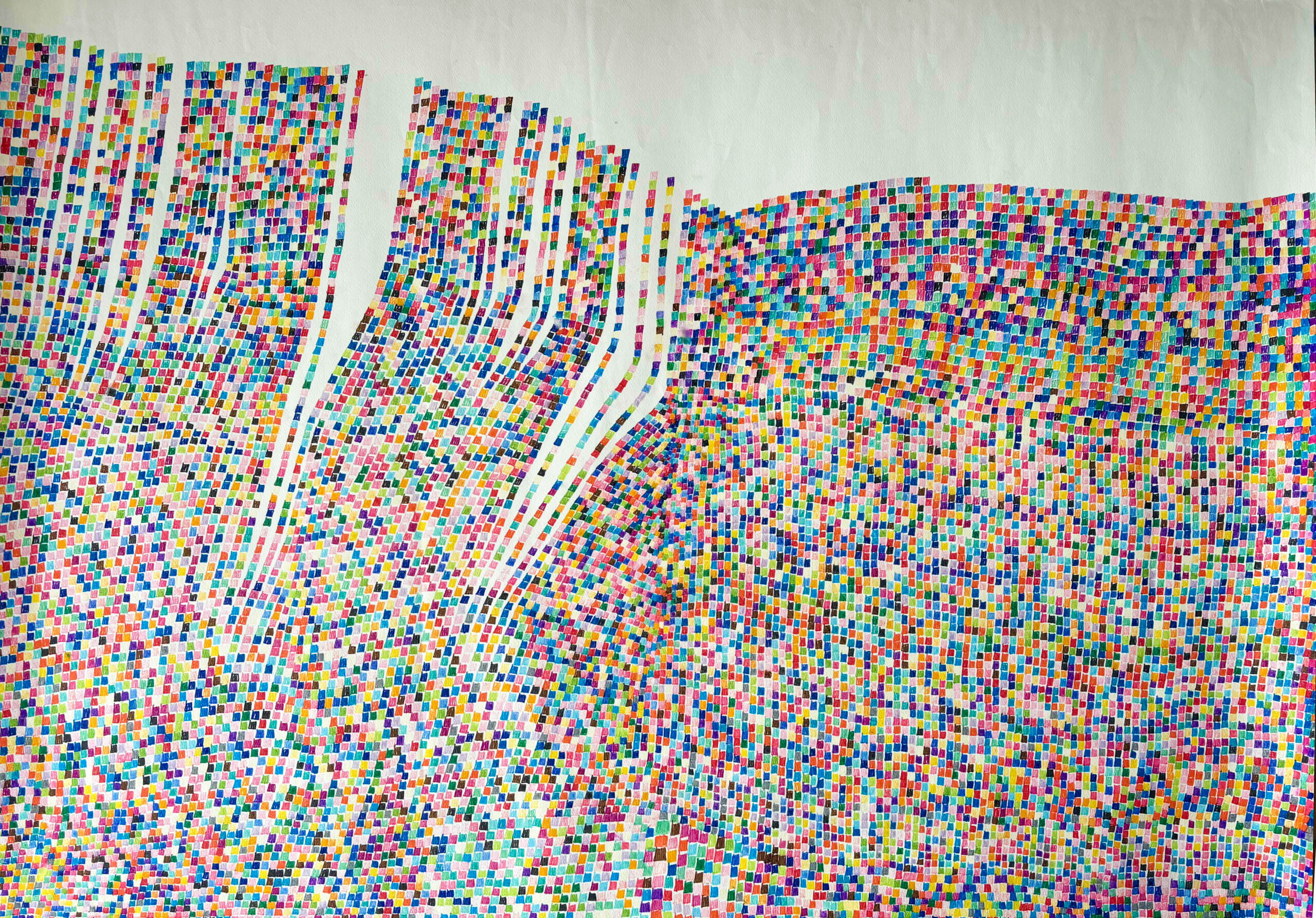 《トウメイナヘイオン》　2023年　紙、水彩ペン　780×1100